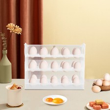 PP Eierhalter Box Tablett Küche Aufbewahrung Organizer Eier Kühlschrank Behälter