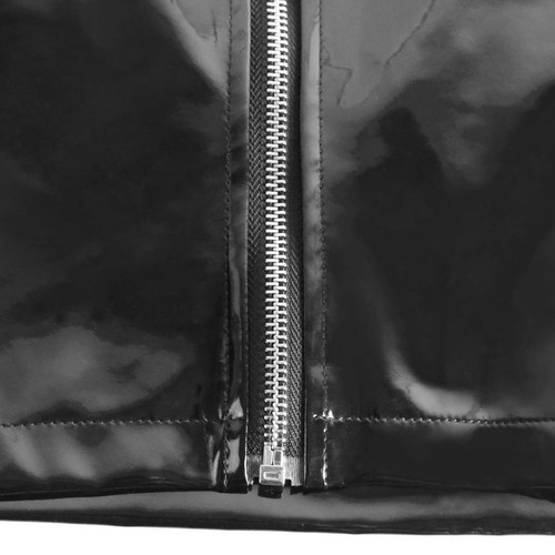 Damen Wetlook Lackleder Tank Crop Tops Ärmellos Weste Sexy Punk Party Clubwear - Picture 16 of 46