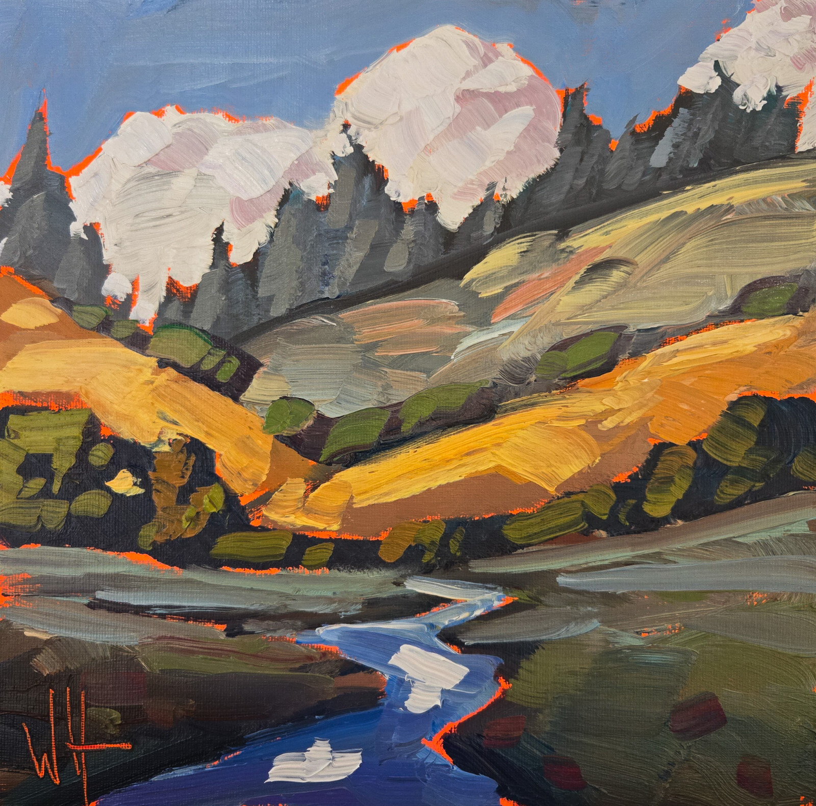 Art Study Fauvism Landscape American West Oil Painting Collectible Hawkins Canva