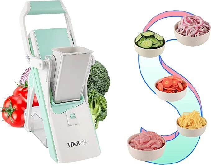 Safe Mandoline Vegetable Manual Slicer 5 types Stainless Steel Blade Module