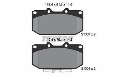 Textar 2130701 Brake Pad Set for sale online | eBay UK