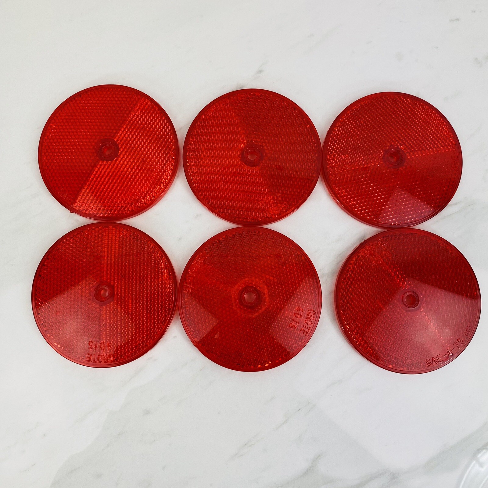 LOT of 6 Grote 4015 Red 3 3/8