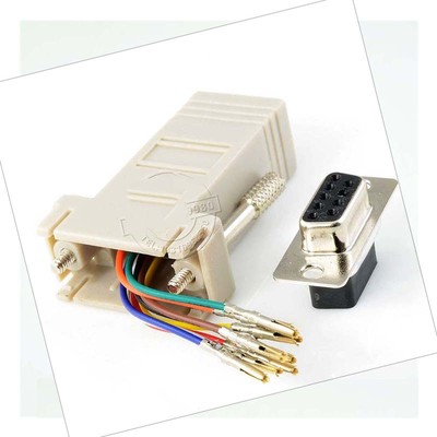 Extender F/F Female DB9 Female to RJ45 RS232 Female Adapter Connector Converter