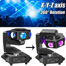 300W Moving Head Light 6LED w/ Display RGBW 360 Rotation DMX Sound Stage Light