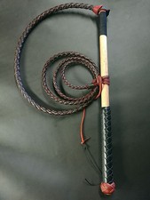 6ft Martin Outback Red hide Leather Stock Whip Australian Made Hand Plaited