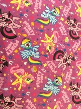 Handmade My Little Pony Pillowcase All Cotton Flannel Hidden Seams NEWx
