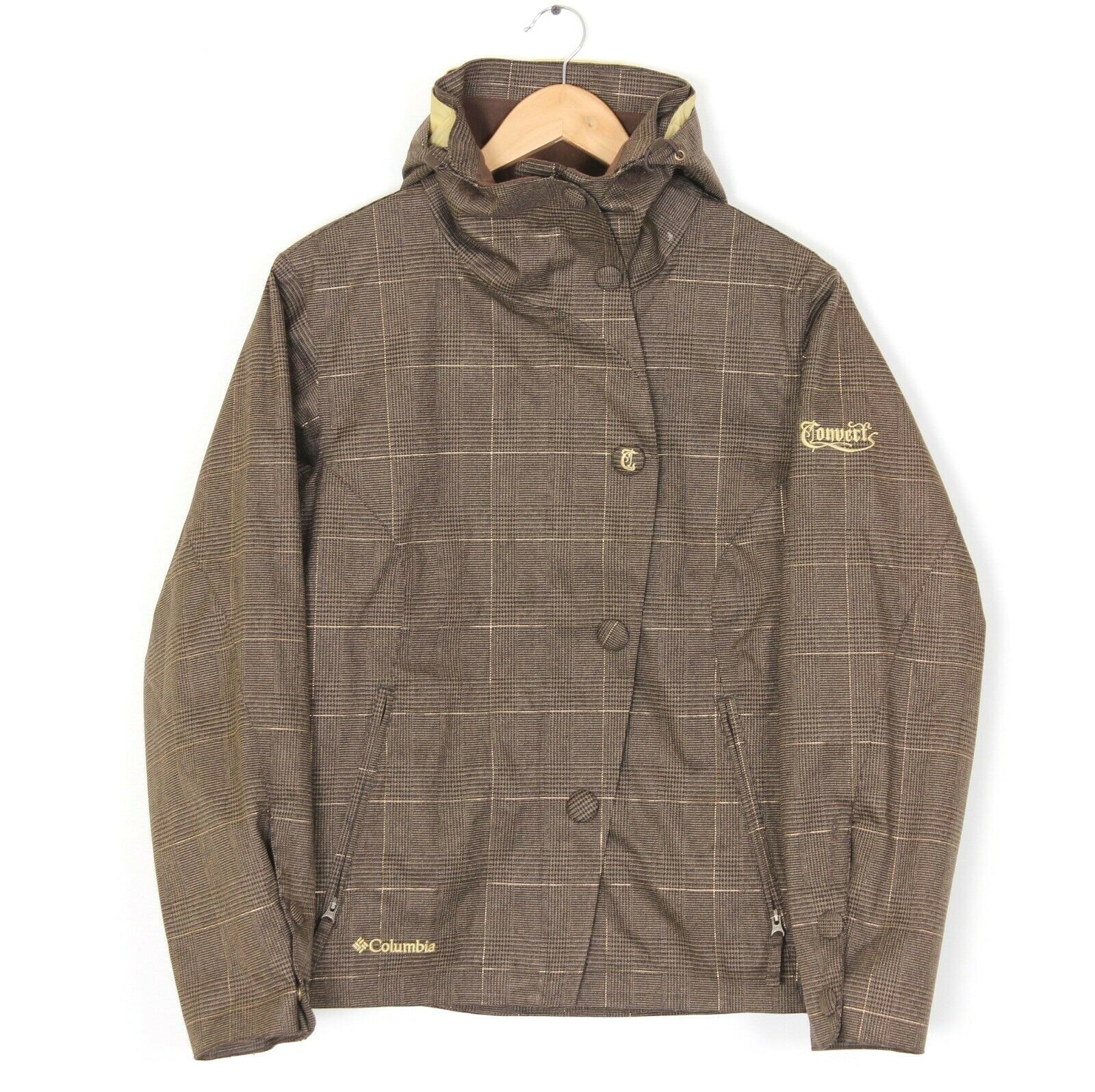 COLUMBIA CONVERT Chaqueta de esquí para mujer Talla S OMNI-TECH con capucha f...