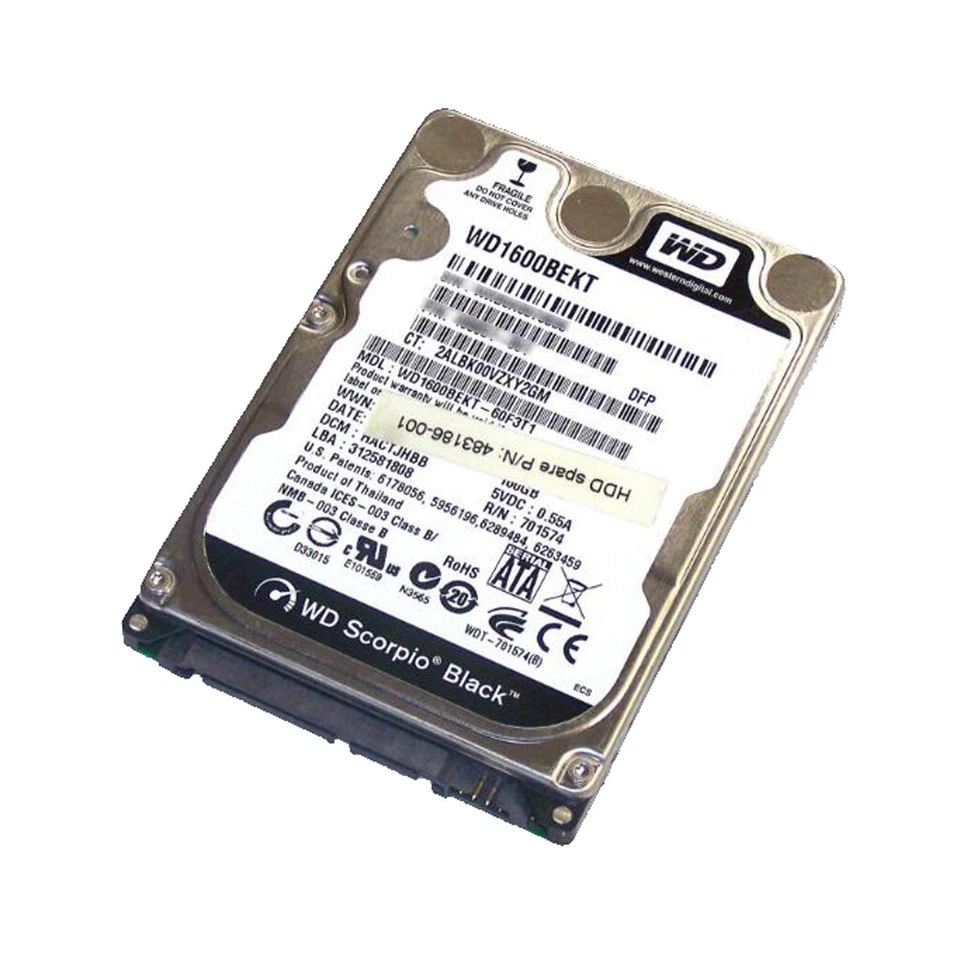 Compatible WD160GB WD1600BEKT 7200RPM 16MB 2.5" SATA Laptop HDD Hard Drive - Image 2 of 4