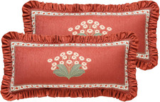 Designer Velvet Throw Pillow Covers,28"X12" Set of 2-Violeta E