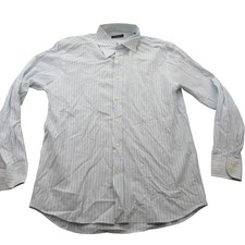 Canali Sportswear Men's Striped Button Down Dress Shirt Size L Long Sleeve