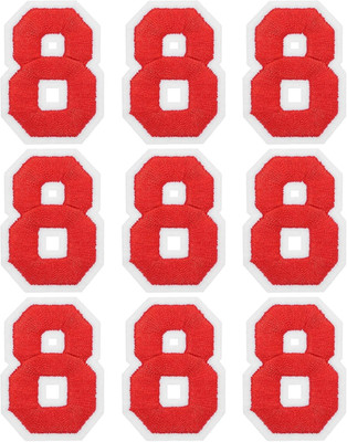 Iron on Number Patches 2'' Number 8 Iron on Embroidered Patch Sew on Letter Stick