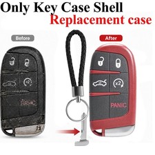 For Dodge Charger Challenger Jeep Chrysler Remote Key Fob Cover Shell Case Red