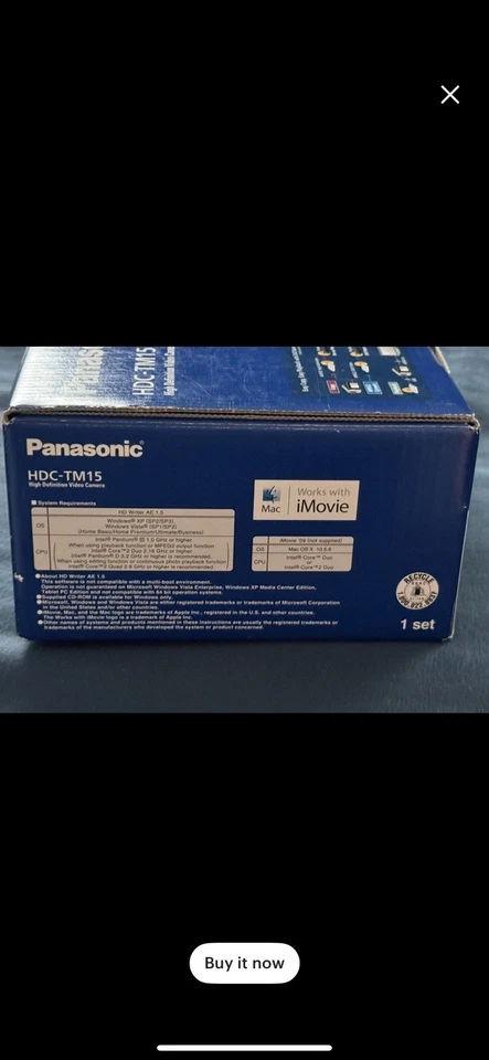 Panasonic HD-TM15 Nuevo Full HD Foto 4 de 4