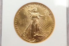 NobleSpirit GOLD 1928 $20 NGC Ms63 BLAZING Near FLAWLESS GEM Appearance