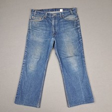 Vintage Levis 517 Jeans Mens 37x25 Blue Denim USA Made 90s Cowboy Alerted Hem