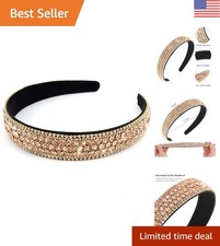 Elegant Crystal Rhinestone Hairband - Comfortable Stylish for Every Occasion
