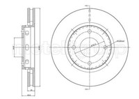 2X Metelli Bremsscheibe 23-1236C FüR Mitsubishi Smart