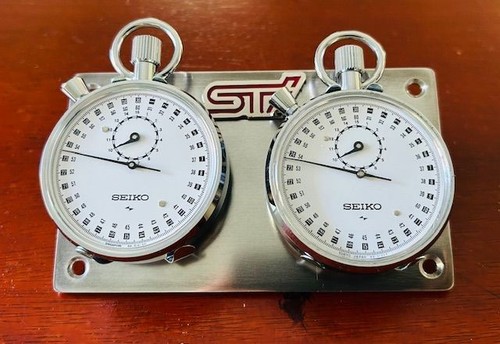 Dash Mounted Twin SEIKO ACRP 88-5061 Vintage Rally Stop Watches by Rallyequip.