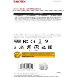 Sandisk Cruzer Blade 16Gb. Kapazität: 16 GB Geräteschnittstelle: USB Typ-A USB Vers