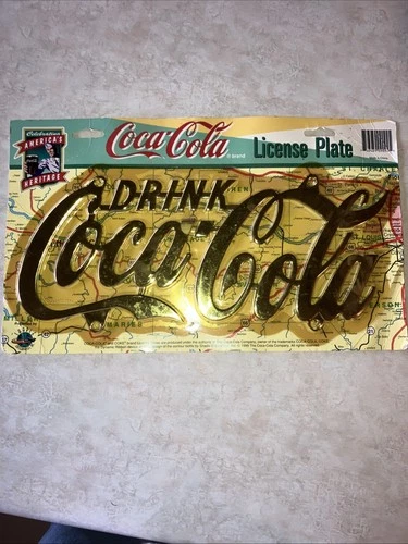 Drink Coca Cola License Plate. 1999. Vintage New Sealed Rare