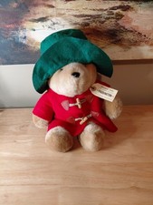 Paddington Bear - Plush Teddy - Eden Toys - Green Hat Red Coat Hood - 15