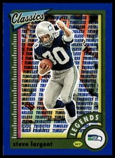 2022 Panini Classics #139 Steve Largent Timeless Tributes Light Blue #/125