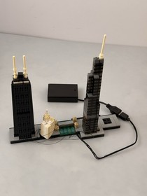LEGO Architecture Skyline 4-Set Lot w/ Light Kits Chicago SF Vegas NY 21033 