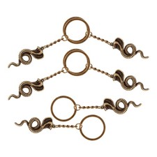 6 Pcs Blessing Car Key Holder Snake Charm Pendant Goth Keychain Accessories