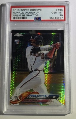 2018 Topps Chrome - Ronald Acuña Jr. #193 Prism Refractor (RC)