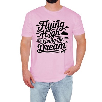 Flying High Herren T-Shirt Living The Dream Luftfahrt Abenteuer Geschenk für Ihn