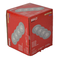 Briloner 4Er Chrom-Matt Einbaustrahler Led 4,9W 3000K Warm 4X 480Lm Ø90Mm IP44