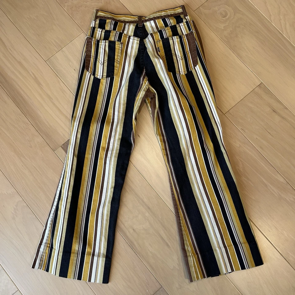 Pantalón acampanado vintage a rayas Levi’s for Gals Big E para mujer 27x26 Foto 3 de 4