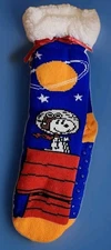 Peanuts SNOOPY Sherpa Lined Socks ASTRONAUT Non-Slip