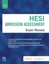 Admission Assessment Exam Review - Paperback, by HESI - Acceptable p