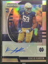 2020 PANINI PRIZM DRAFT PICKS 183 🏈🏈 KHALID KAREEM AUTOGRAPH