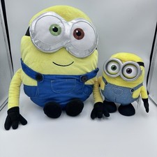 Minions Rise of Gru Illumination Universal Studios Bob 15" Pillow 8  Plush Lot