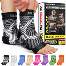 Ankle Brace Support Compression Sleeve Plantar Fasciitis Pain Relief Foot Wrap