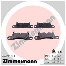 Satz Bremsbeläge Bremsklötze hinten für Porsche Taycan Y1A Y1B Y1C | 23989059