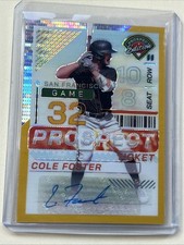 2024 Panini Prospect Edition Cole Foster #94 Gold Prizm Signatures /10