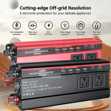 Car Vehicle Power Inverter 5000W Peak DC 12V 24V to AC 110V Converter 3 AC USB