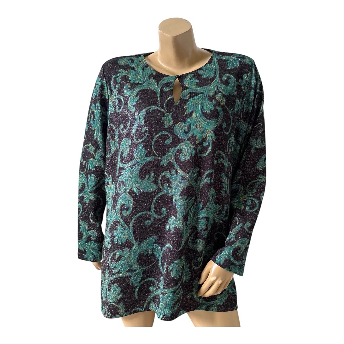 Susan Graver | Tops | Susan Graver Womens Plus X Patchwork Floral Tunic Top Long Sleeve Boho Shirt