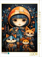 Calvendo Puzzle Girls With Cats | 2000 Pieces, Finished Size 35.4 × 26.4 In (90