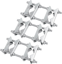 Double Antenna Mast Clamp - Heavy Duty Galvanized Iron Mount for Secure Pole-To-