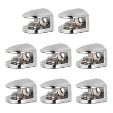 8Pcs Glass Clamp Glass Shelf Bracket Clamps Adjustable Shower Glass Holder