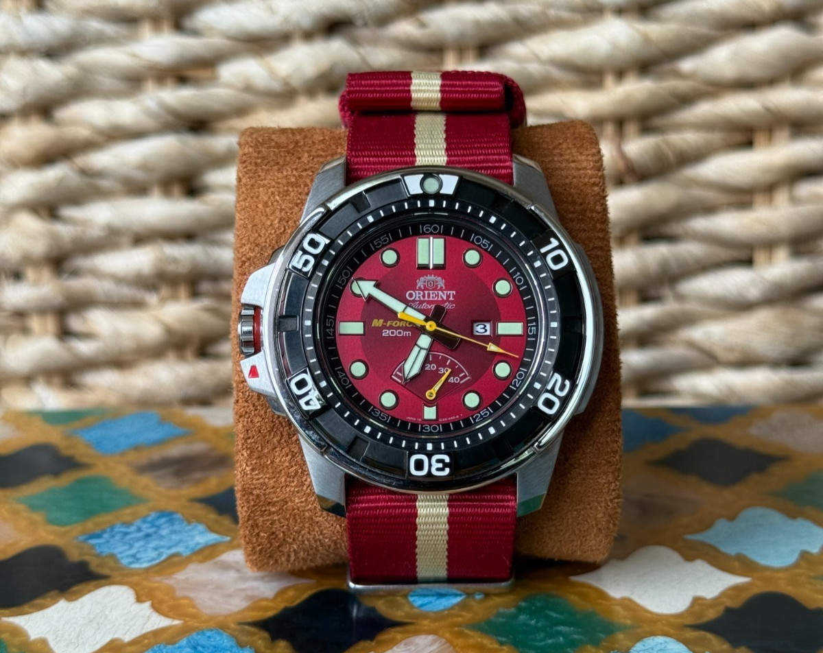 Orient M-Force Automatic Dive Watch with Red Dial - image 1