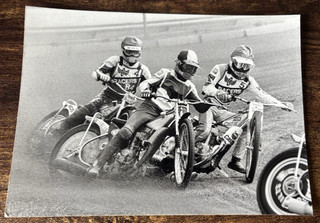 ALF BUSK PER JONSSON PIER BRANNEFORS READING v SWINDON 7 x 5" SPEEDWAY PHOTO