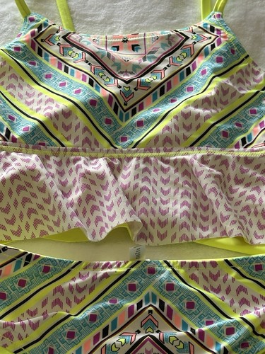 New Girls Girl’s Size 14 XL X-Large Justice Tankini Bikini Swimwear Swimsuit - Picture 2 of 3