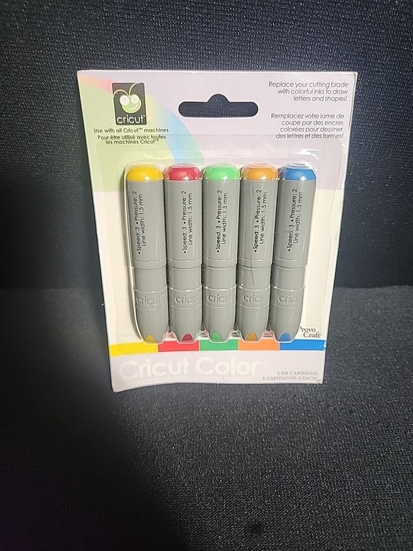 NIB Cricut Color Primary Collection 5 Ink Cartridges By Provo Craft Arts & Craft