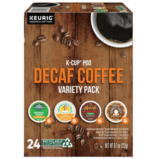 Decaf Coffee Variety Pack, Single Serve K-Cup Pods, 24 Count