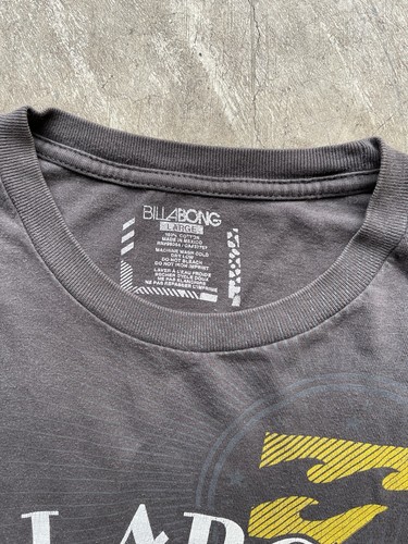 Billabong T-Shirt Herren L schwarz gelb Surf Skate Y2K Faded Wave Ocean Beach - Bild 3 von 8